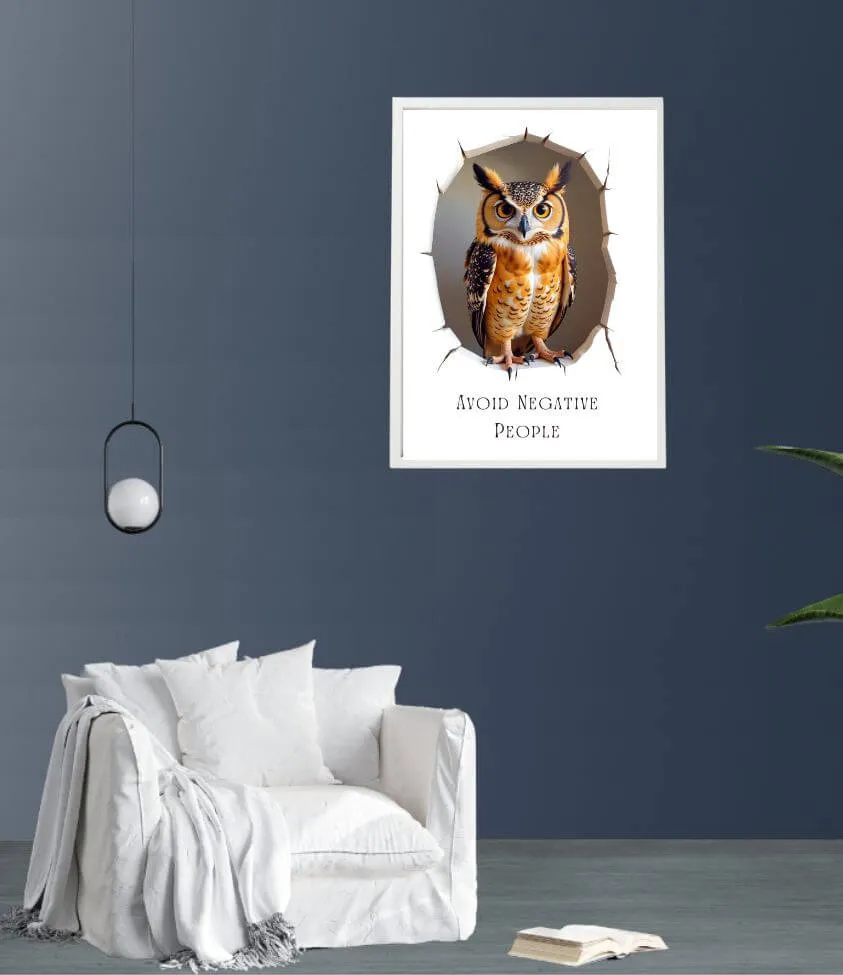 3D | owl | art frame