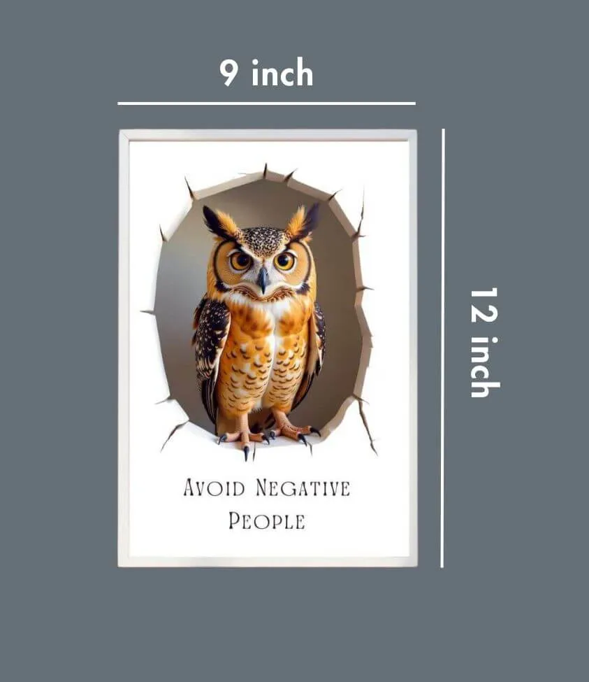 3D | owl | art frame