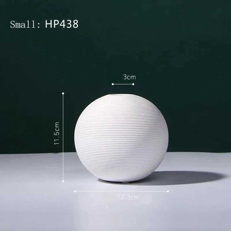 Buddhist Mood Spherical Shaped Ceramic Vase
