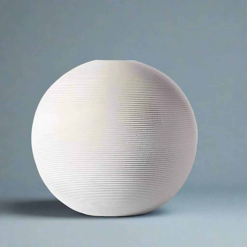 Buddhist Mood Spherical Shaped Ceramic Vase