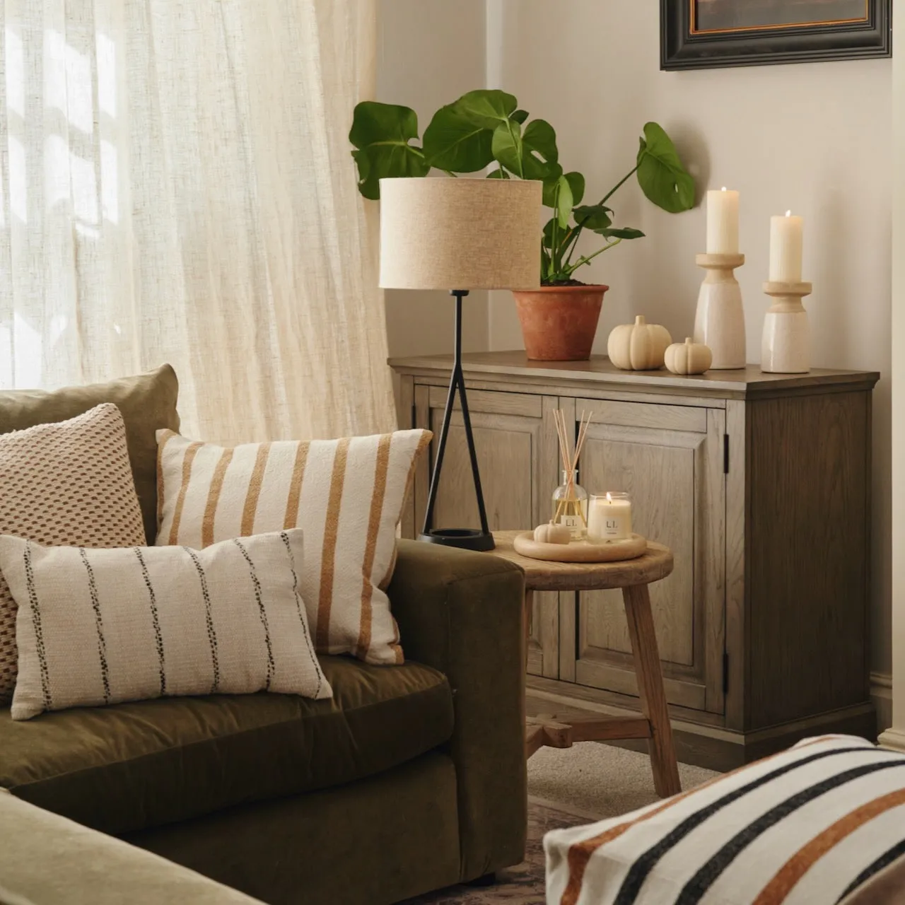 Camel & Cream Basket Weave Cushion Cover