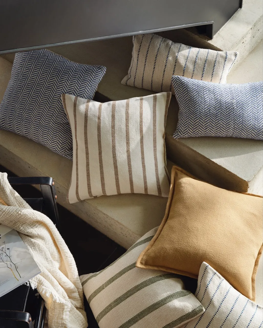 Camel Stripe Cushion Cover