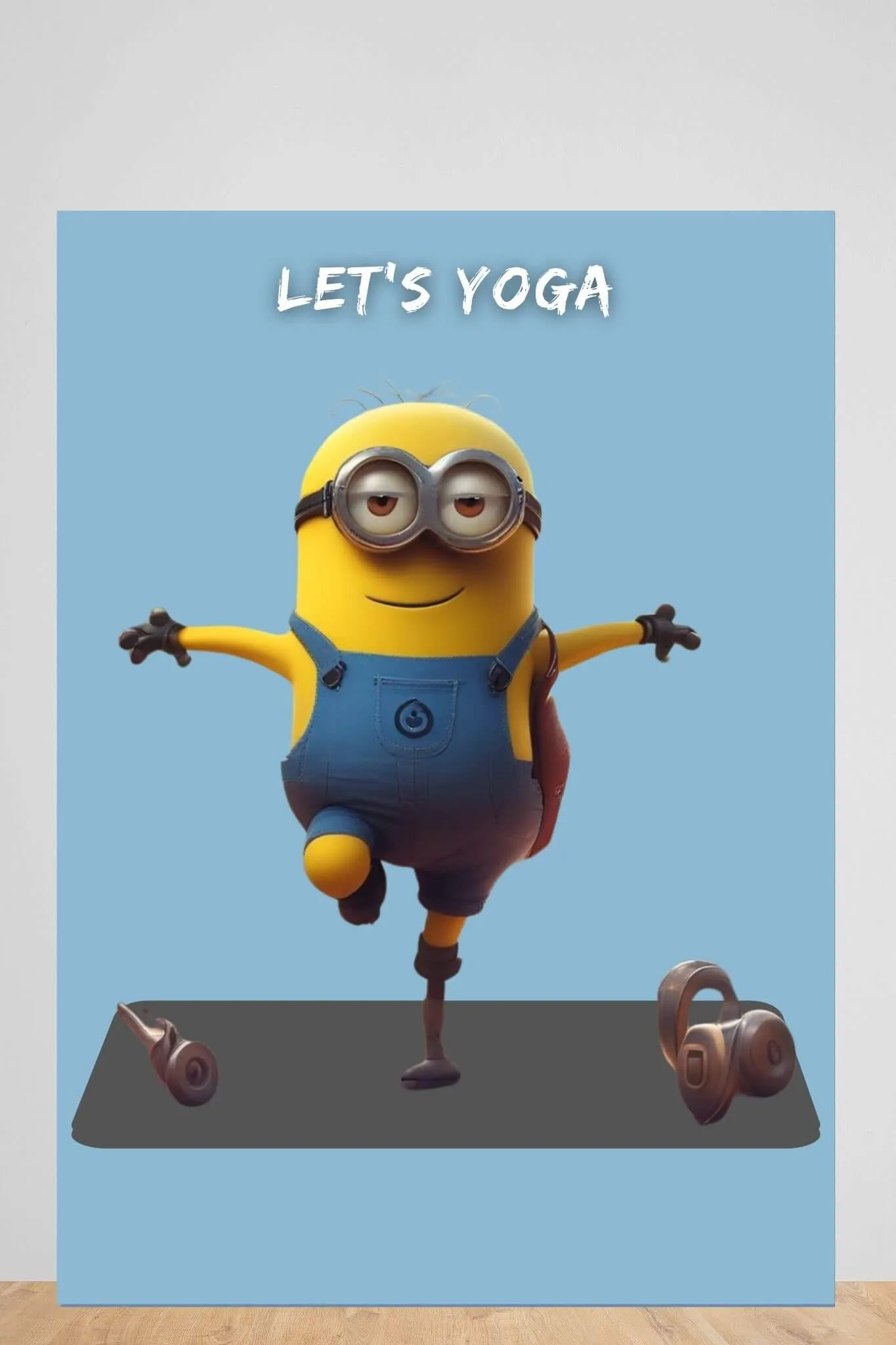 cute minion | yoga | poster