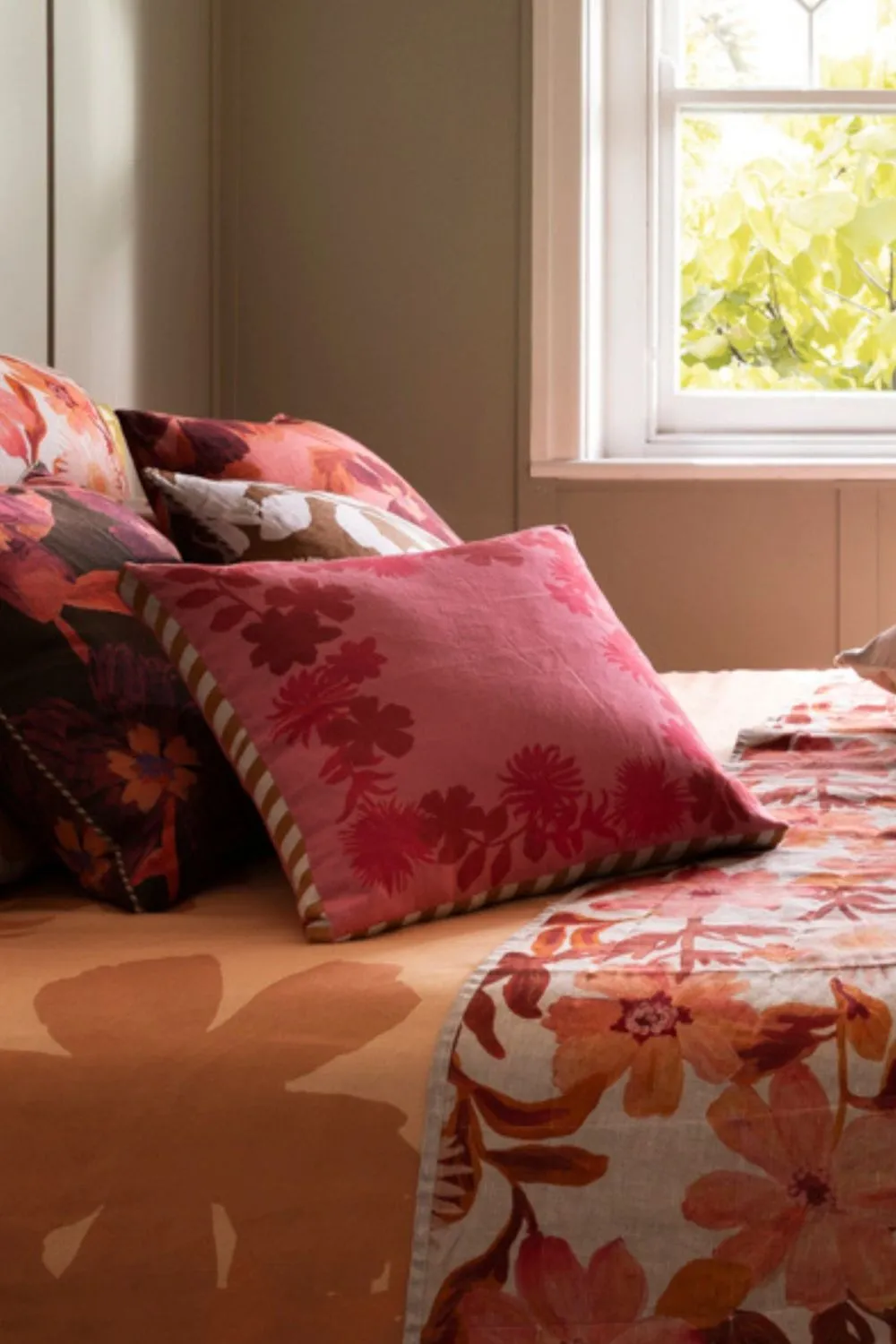 Floral Crimson 50cm Cushion