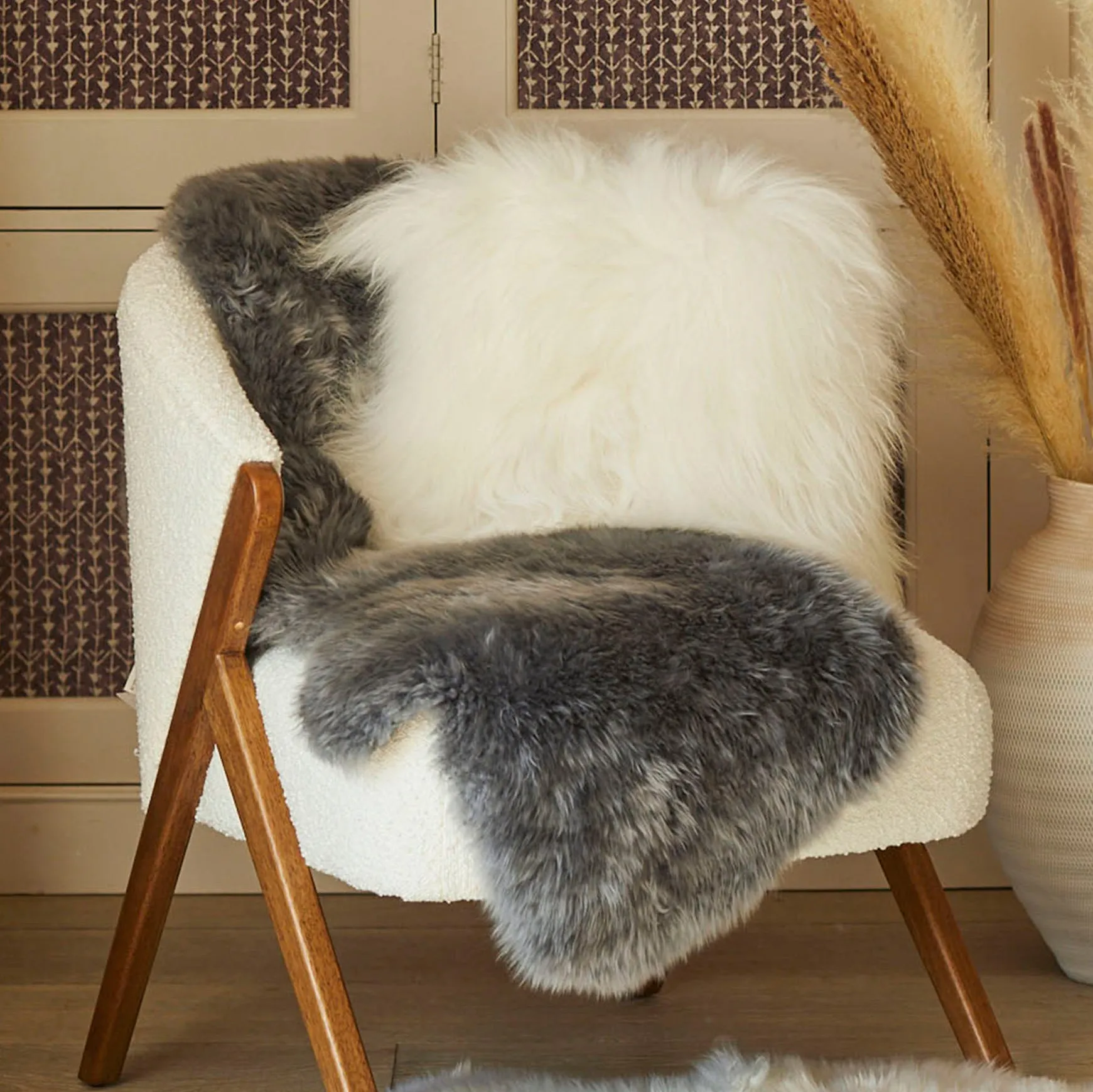 Icelandic Sheepskin Cushion - White
