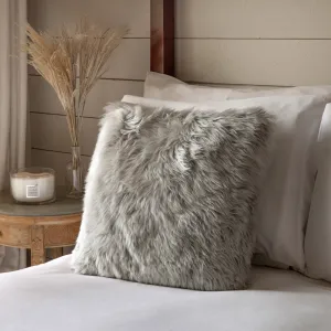 Sheepskin Cushion - Light Grey