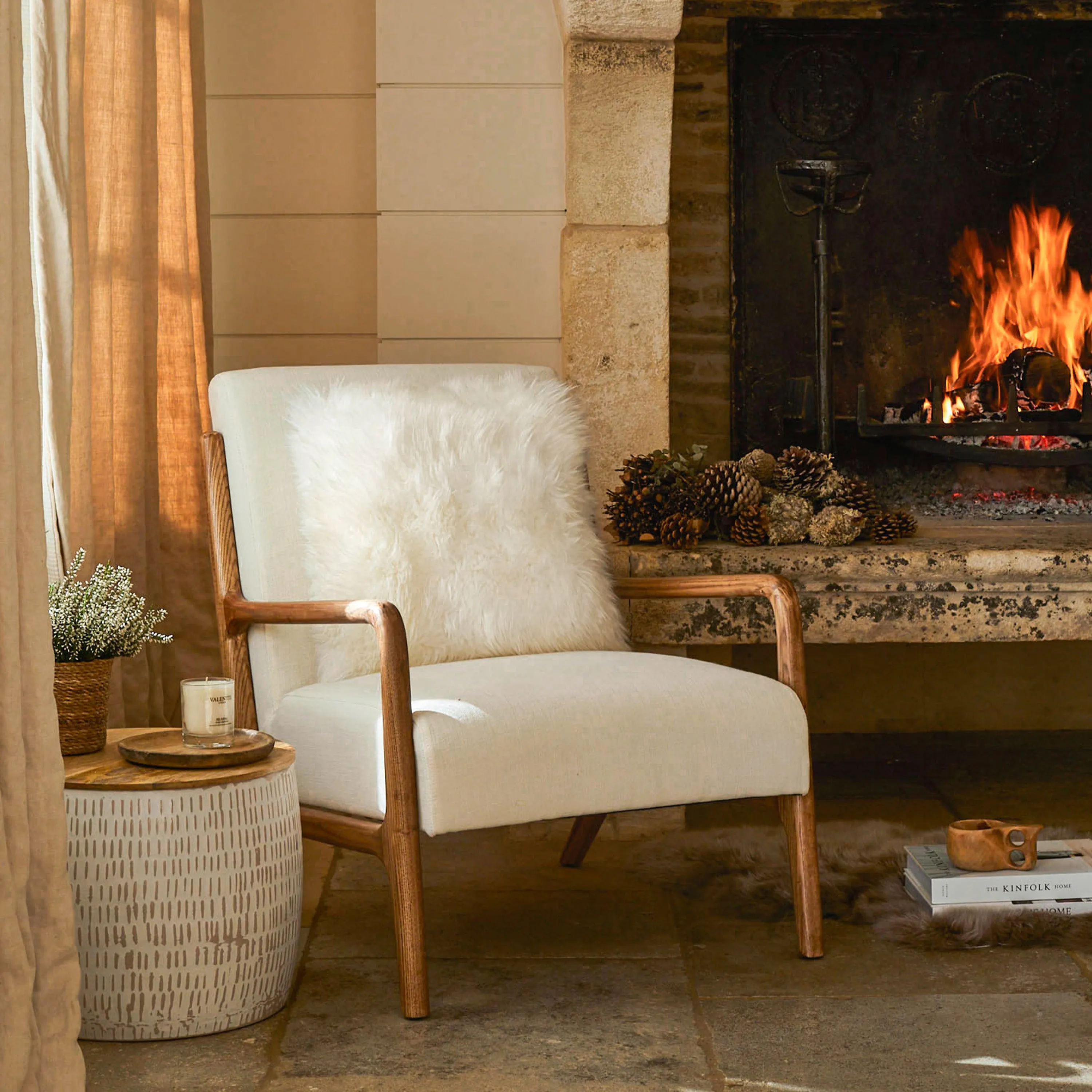 Sheepskin Cushion - White